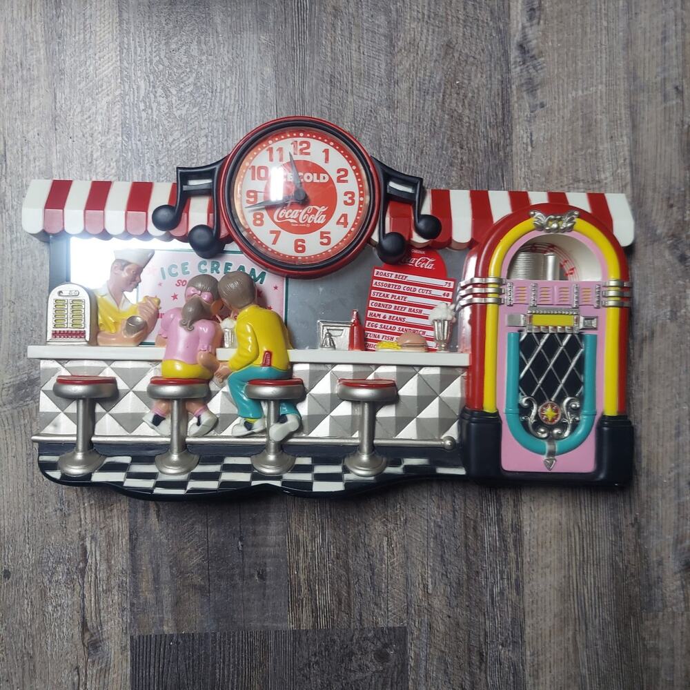 Coca Cola Retro 1950s Diner Jukebox 3D Wall Clock